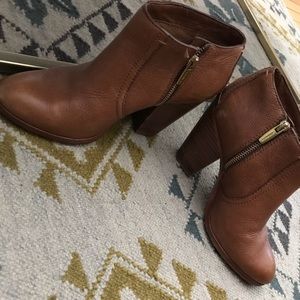 Coach leather ankle booties